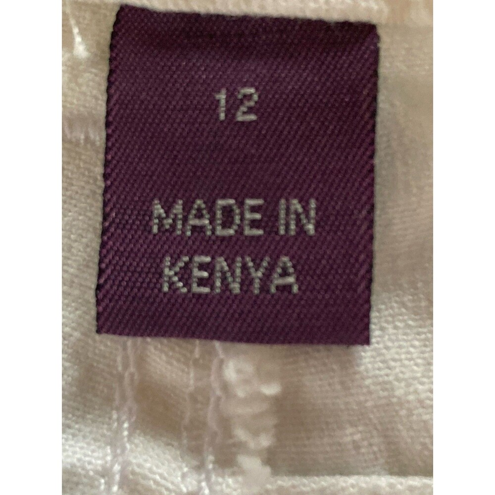 Gloria Vanderbilt Gabby Skimmer Size 12 White Denim Embellished Good Condition - Picture 8 of 16